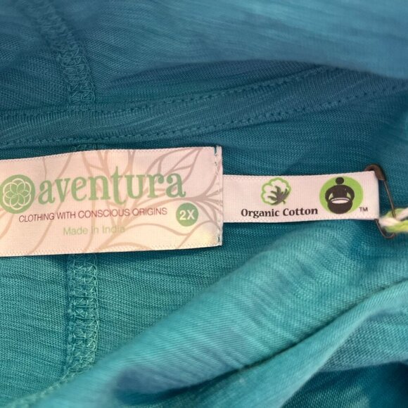 Aventura Woman's 100% Organic Cotton Sustainable Plus-Size Marren Hoodie Sz 2x - Picture 5 of 12
